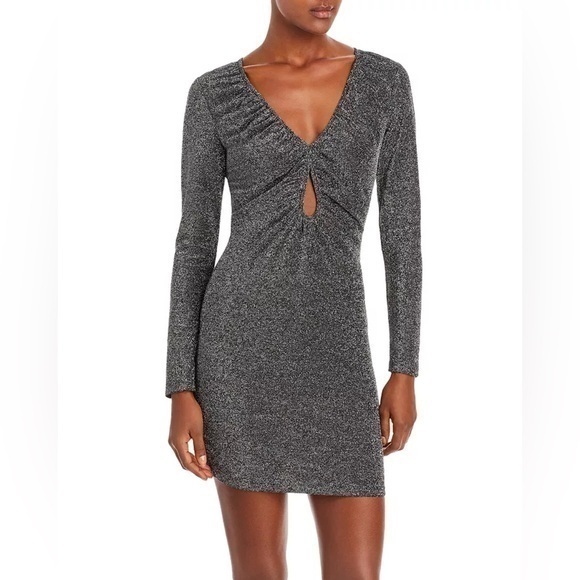 Aqua Dresses & Skirts - AQUA Shimmer Cutout Dress